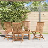 vidaXL Garden Chairs 6 pcs Foldable Solid Teak Wood