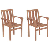 vidaXL Tuinstoelen 4 st stapelbaar massief teakhout