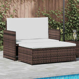 vidaXL Tuinbank poly rattan bruin