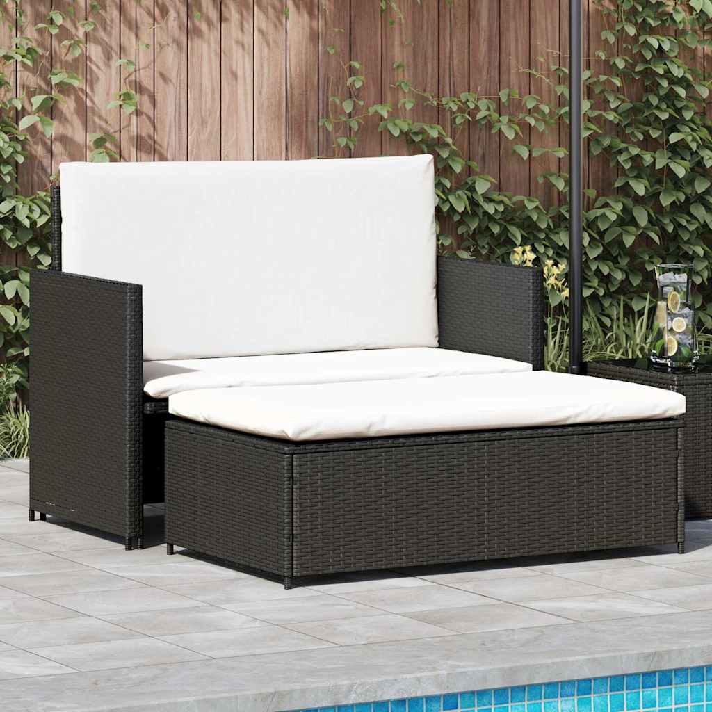 vidaXL Tuinbank poly rattan bruin