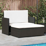 vidaXL Tuinbank poly rattan bruin