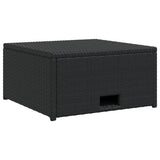 vidaXL 4-Piece Lounge Set with Cushions Poly Rattan Brown