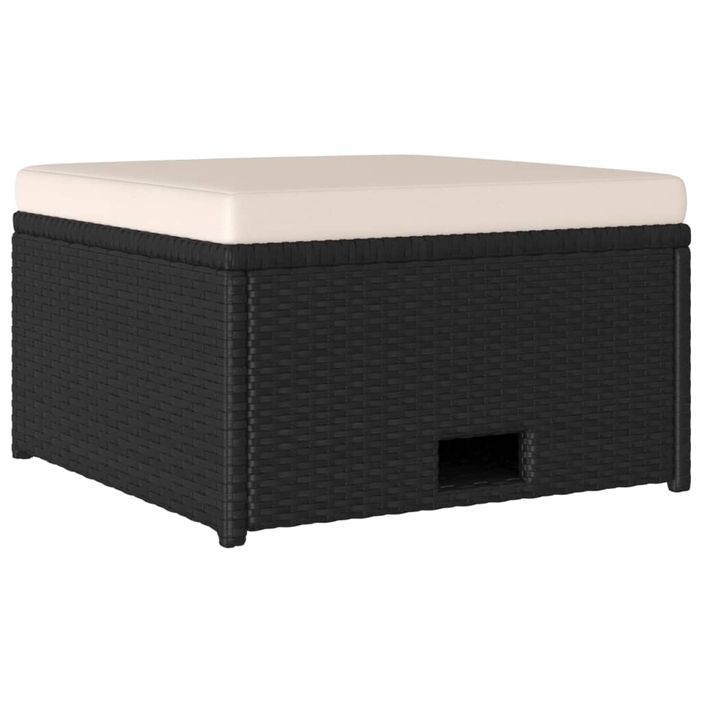 vidaXL 4-Piece Lounge Set with Cushions Poly Rattan Brown