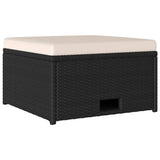 vidaXL 4-Piece Lounge Set with Cushions Poly Rattan Brown