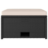 vidaXL 4-Piece Lounge Set with Cushions Poly Rattan Brown