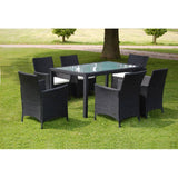 vidaXL 3-delige Tuinset poly rattan bruin
