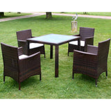 vidaXL 3-delige Tuinset poly rattan bruin