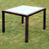 vidaXL 3-delige Tuinset poly rattan bruin