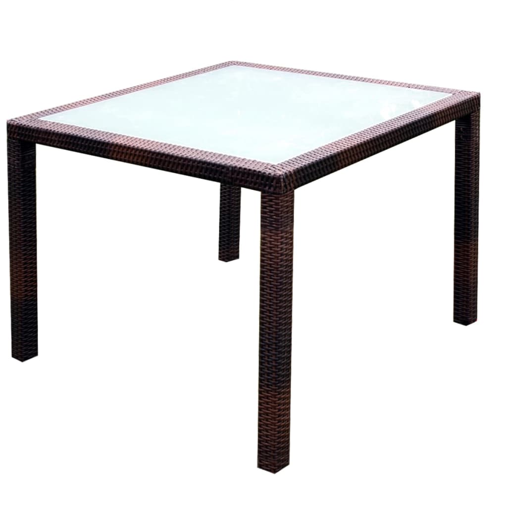 vidaXL 3-delige Tuinset poly rattan bruin