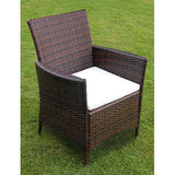 vidaXL 3-delige Tuinset poly rattan bruin