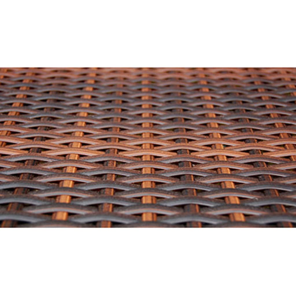 vidaXL 3-delige Tuinset poly rattan bruin