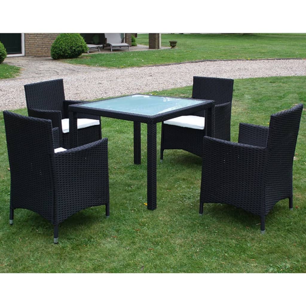 vidaXL 3-delige Tuinset poly rattan bruin