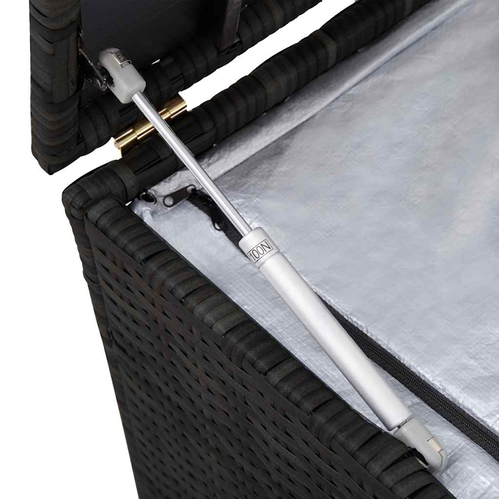 vidaXL Tuinbox 150x50x60 cm poly rattan zwart