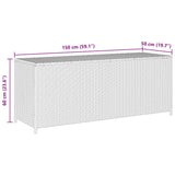 vidaXL Tuinbox 150x50x60 cm poly rattan zwart