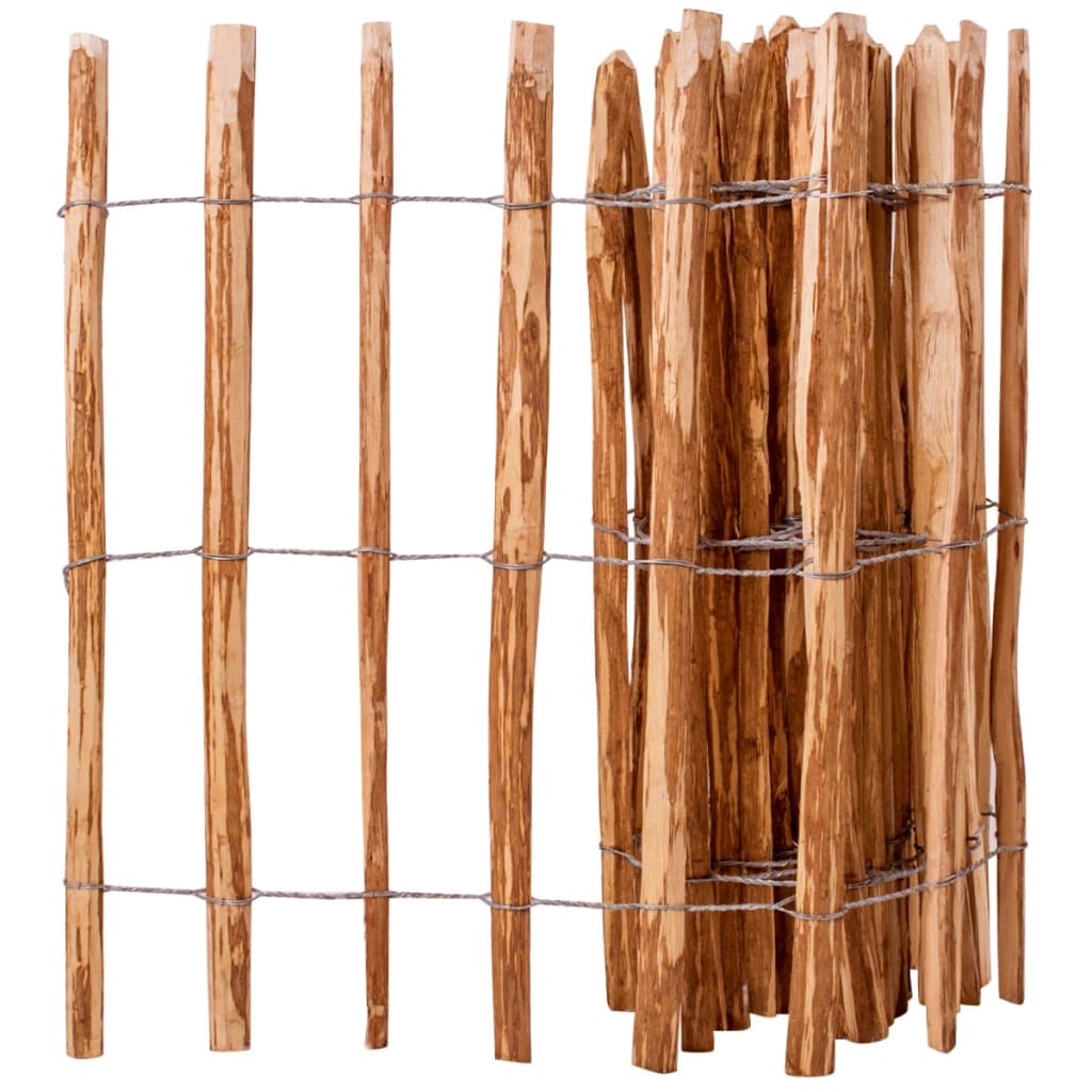 vidaXL Hek 90x500 cm hazelaarhout