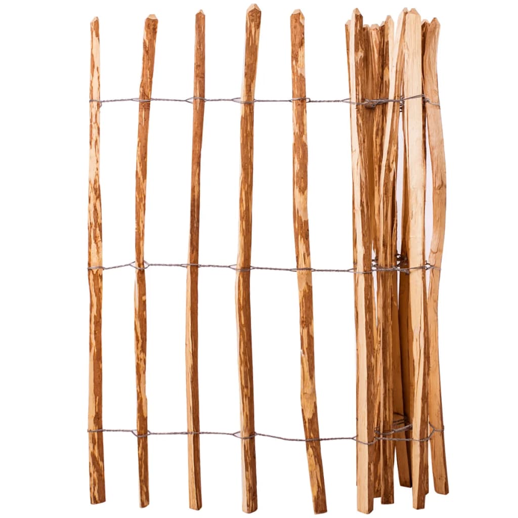 vidaXL Hek 90x500 cm hazelaarhout