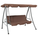 vidaXL Outdoor Swing Bench with Canopy Sand White