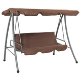 vidaXL Outdoor Swing Bench with Canopy Sand White