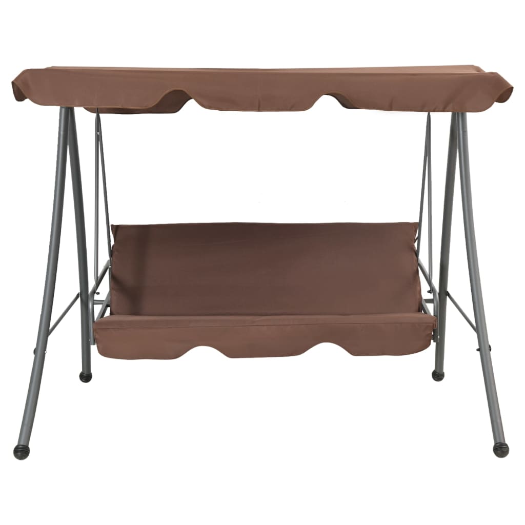 vidaXL Outdoor Swing Bench with Canopy Sand White