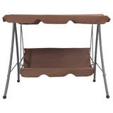 vidaXL Outdoor Swing Bench with Canopy Sand White