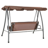 vidaXL Outdoor Swing Bench with Canopy Sand White
