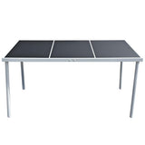 vidaXL Tuintafel 150x90x74 cm staal zwart