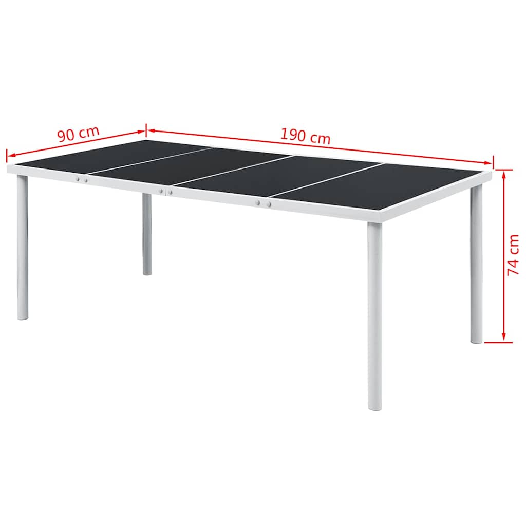 vidaXL 9-delige Tuinset staal zwart