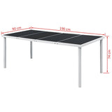 vidaXL 9-delige Tuinset staal zwart