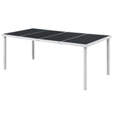 vidaXL Tuintafel 150x90x74 cm staal zwart