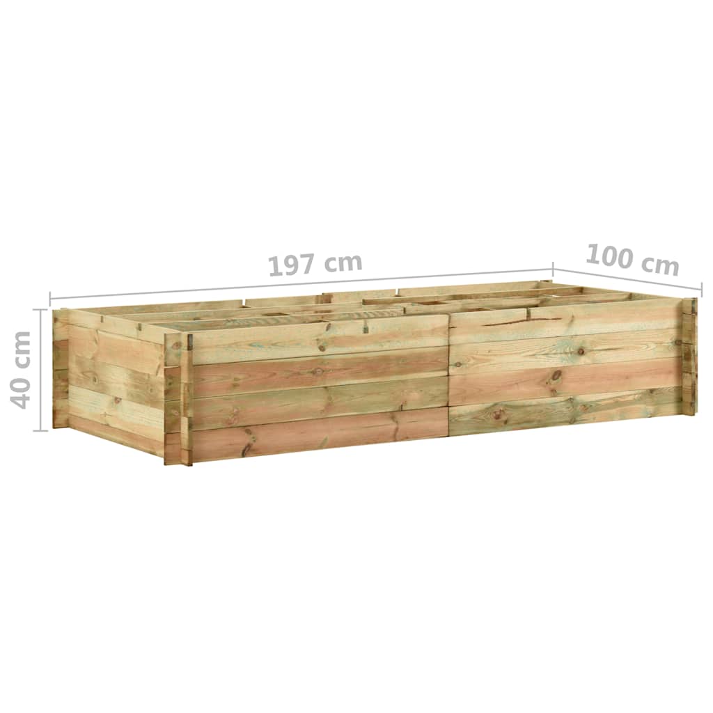 vidaXL Plantenbak 197x100x40 cm geïmpregneerd grenenhout