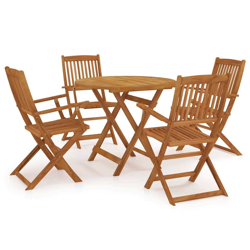 vidaXL 5-piece Garden Dining Set Foldable Solid Acacia Wood