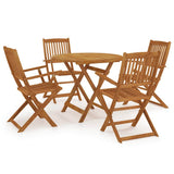 vidaXL 5-piece Garden Dining Set Foldable Solid Acacia Wood