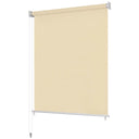 vidaXL Rolgordijn voor buiten 80x230 cm HDPE crème jaune