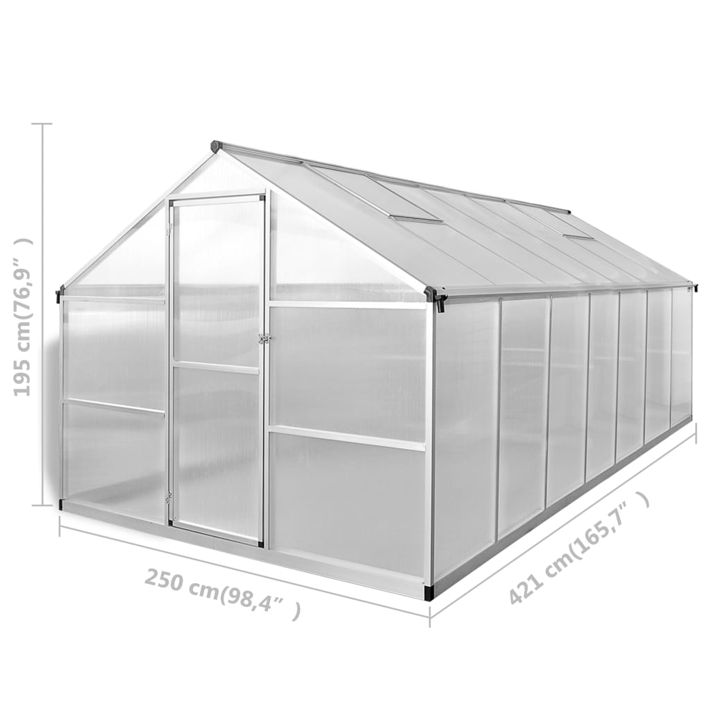 vidaXL Tuinkas 3,46 m² versterkt aluminium