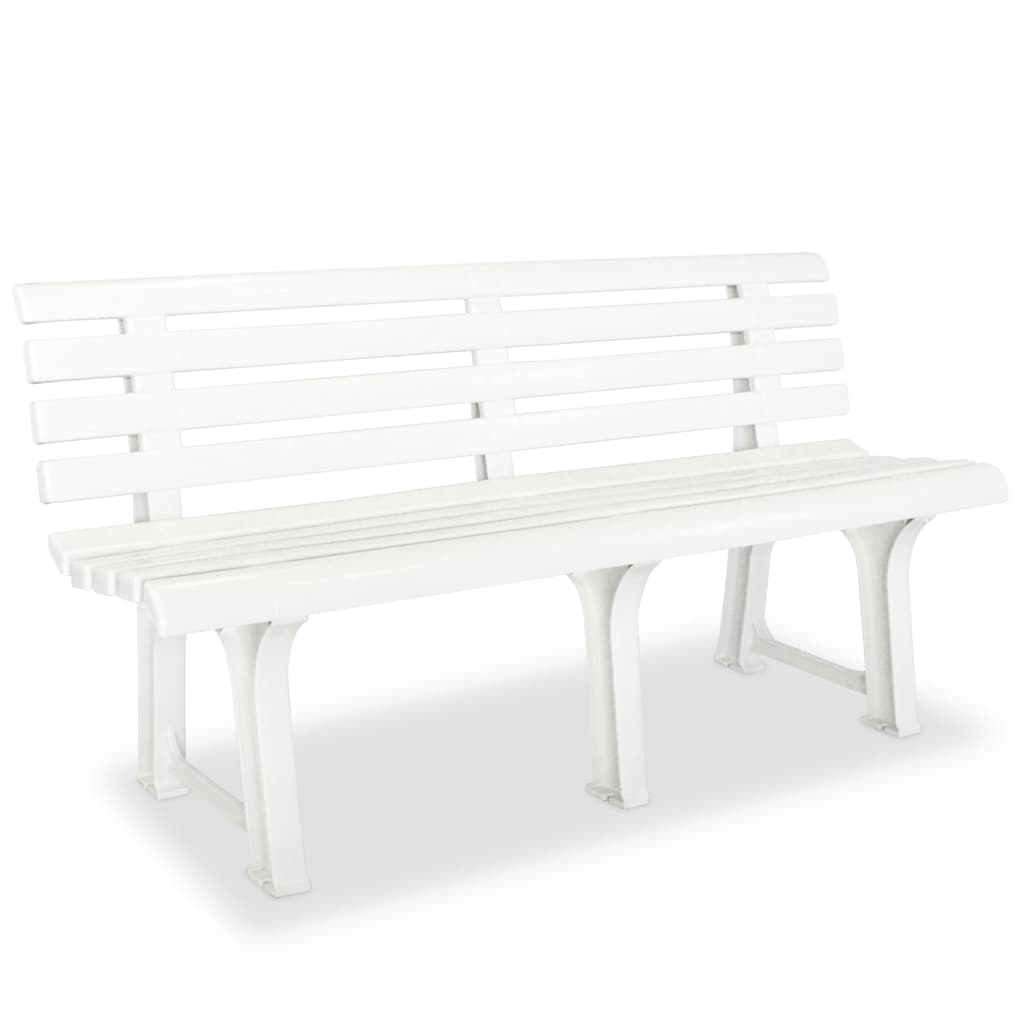 vidaXl Tuinbank 145,5 cm kunststof wit