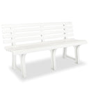 vidaXl Tuinbank 145,5 cm kunststof wit