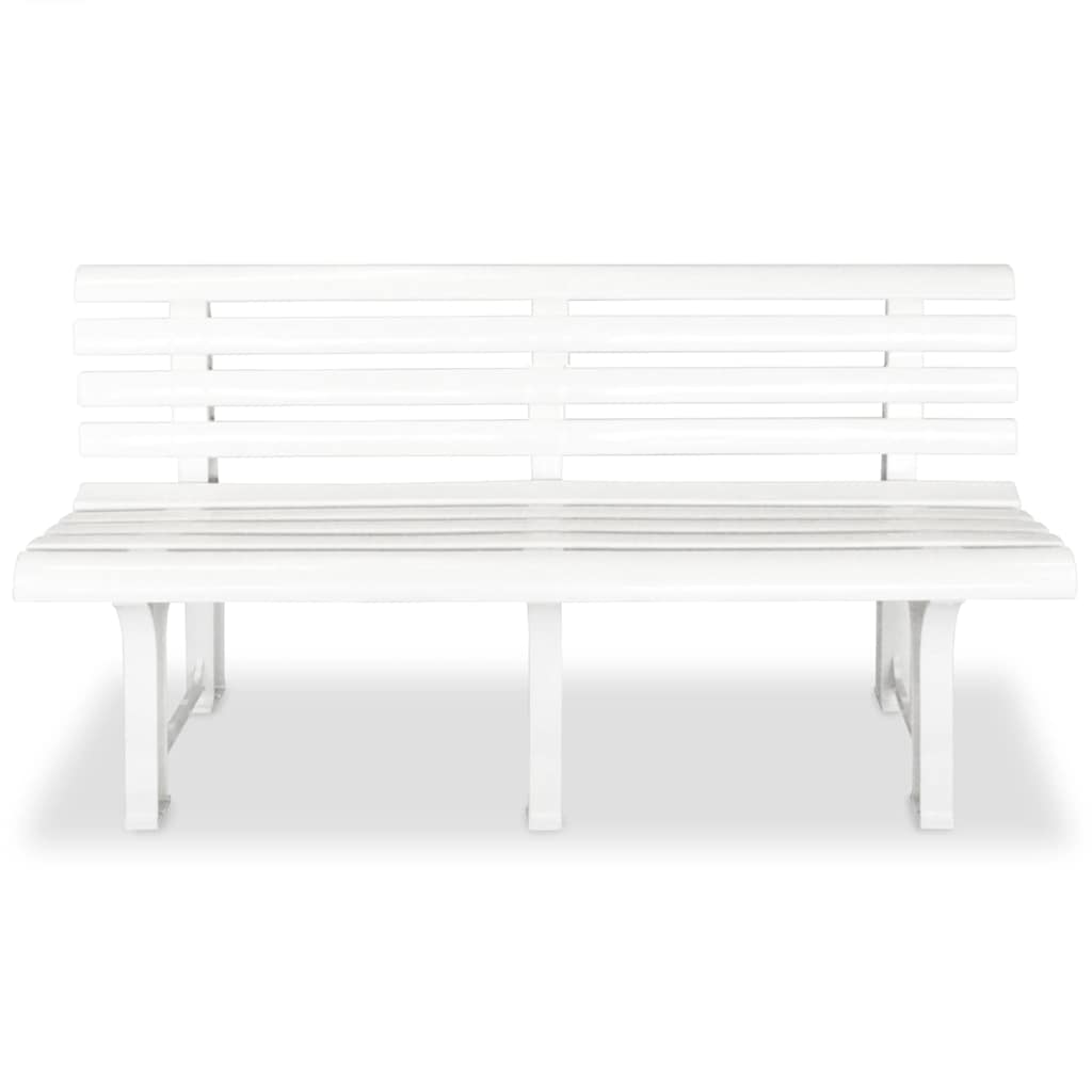 vidaXl Tuinbank 145,5 cm kunststof wit
