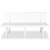 vidaXl Tuinbank 145,5 cm kunststof wit