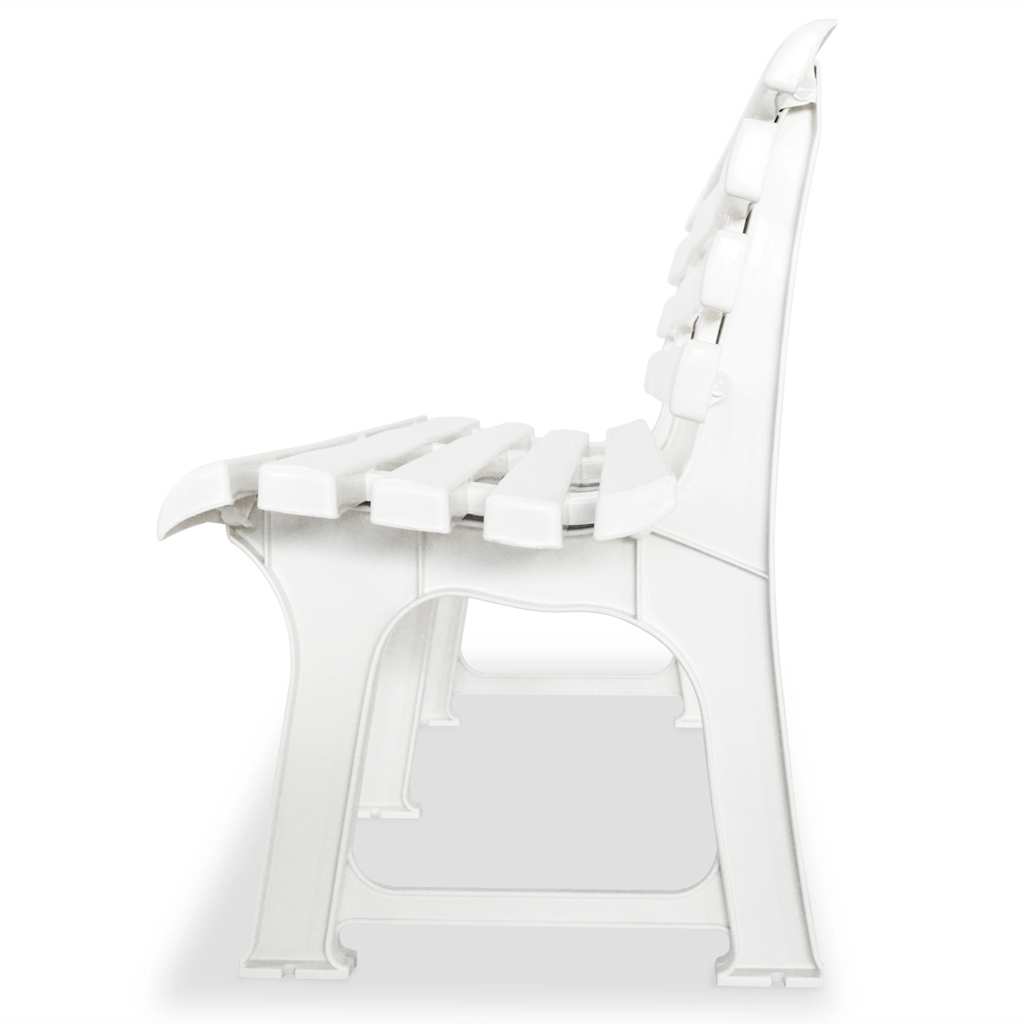 vidaXl Tuinbank 145,5 cm kunststof wit