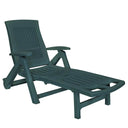 vidaXL Sun Lounger with Footrest Plastic White