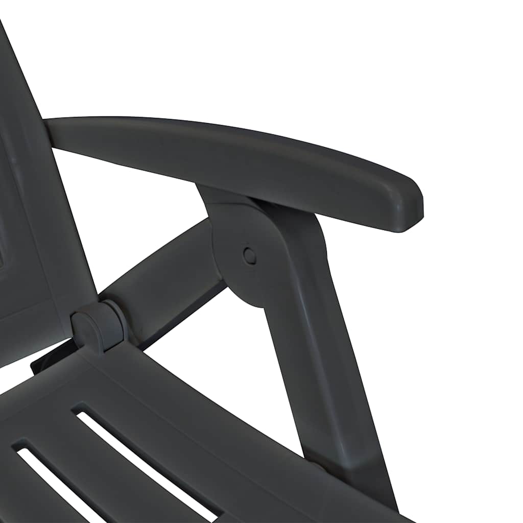 vidaXL Sun Lounger with Footrest Plastic White