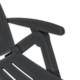 vidaXL Sun Lounger with Footrest Plastic White