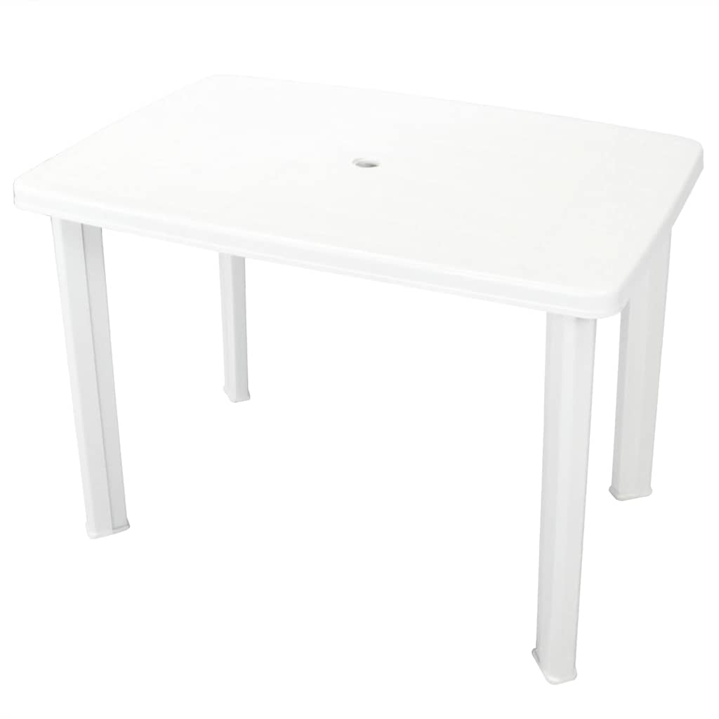 vidaXL Tuintafel 101x68x72 cm kunststof wit