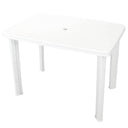 vidaXL Tuintafel 101x68x72 cm kunststof wit