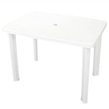 vidaXL Tuintafel 101x68x72 cm kunststof wit
