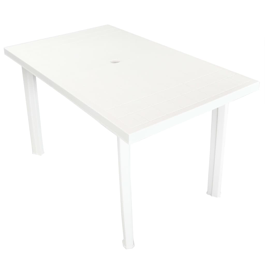 vidaXL Tuintafel 101x68x72 cm kunststof wit