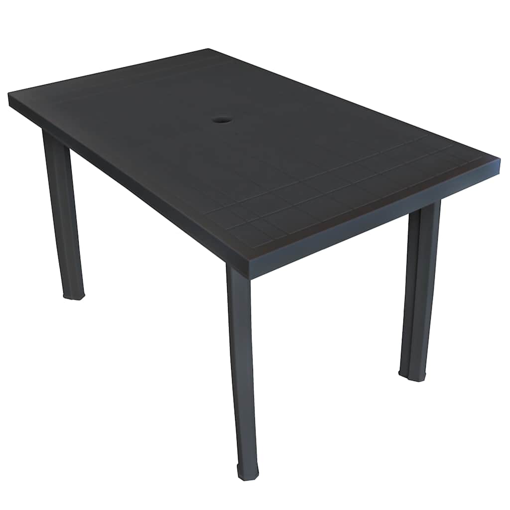 vidaXL Tuintafel 101x68x72 cm kunststof wit