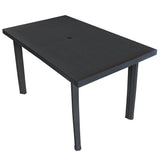 vidaXL Tuintafel 101x68x72 cm kunststof wit