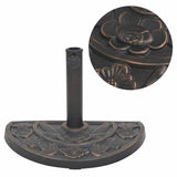 vidaXL Half-Round Parasol Base 9 kg Resin Bronze-Coloured