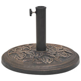 vidaXL Half-Round Parasol Base 9 kg Resin Bronze-Coloured